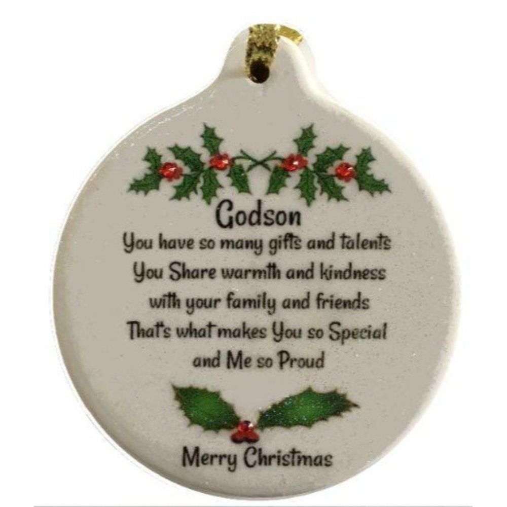 GodSon with Love Porcelain Ornament Baptism Christ